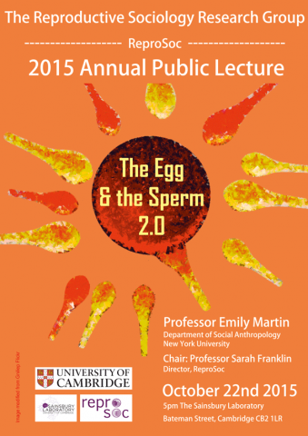 The Egg and the Sperm 2.0 - ReproSoc Annual Public Lecture 2015